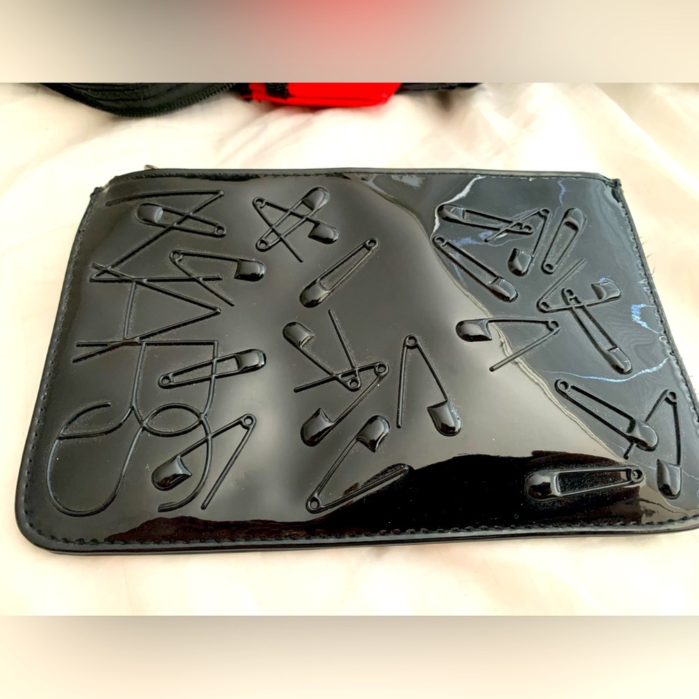 NARS black safety pin makeup bag